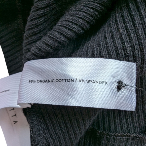 Vetta Capsule The Long Cardigan Ribbed Midi Dress Belt Black Tencel Women's Med - Picture 12 of 16